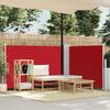 VidaXL Retractable Side Awning Red 120 X 1000 Cm