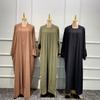 Women Open Abaya Kaftan Dubai Turkey 2 PieAe Muslim's Set Luxury Islam Robe African Dress Kimono Morocco Clothing Caftan Fashion