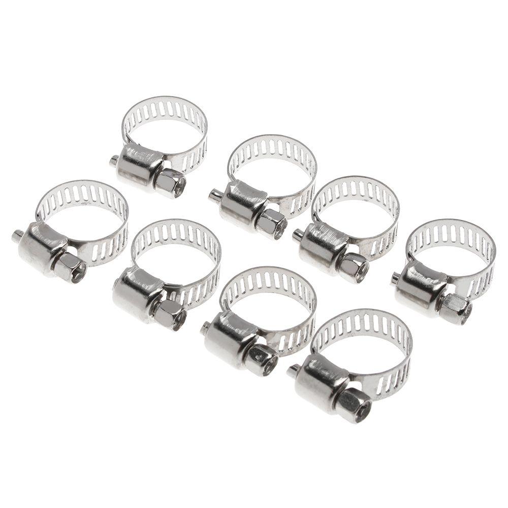 10 Pcs Welding Useful Repair Tool Exhaust Hardware Pipe Clip T Bolt Stainless Steel Hose Clamps