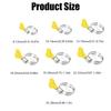 15 Pcs 8-38mm 7 Size Adjustable Yellow Plastic Handle Hand Twist Hose Clamps Worm Driving Stainless Steel Pipe Clips For Tube