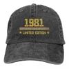 Birthday Gifts Ideas Born In 1981 Baseball Cap Vintage Distressed Washed Headwear Unisex Style Outdoor Travel Hats Cap