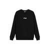 Fila Fleece Lined Letter Logo Sports Casual Pullover Sweatshirt Winter Unisex Sweatshirt Black F51U138295FBK