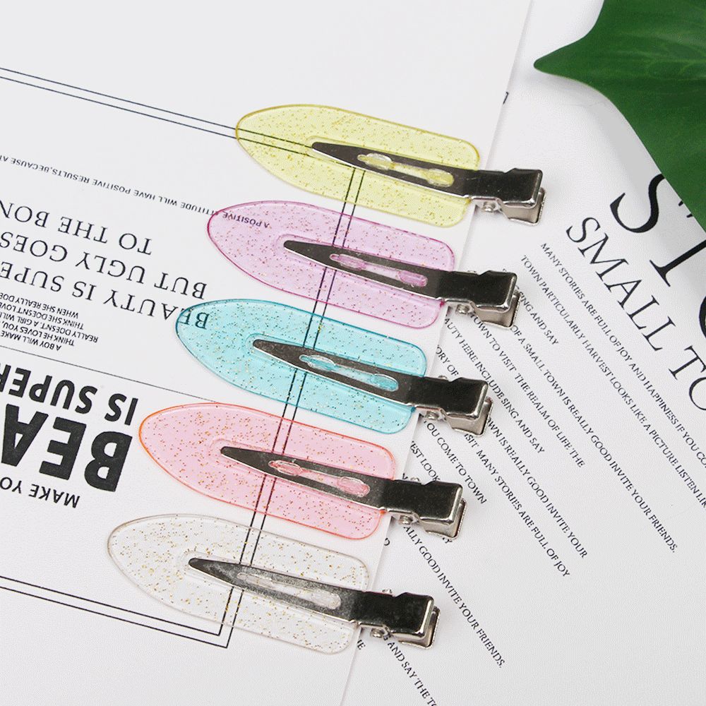 Hairdressing No Mark Candy Color Seamless Hair Clips No Bend Barrettes Bang Clip No Crease Hairpin