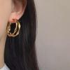 2024 Chic Double-Layer Circle Earrings: Simple, Versatile & High-End Women's Wear