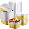 50pcs Square/Round Tin Muffin Boxes with Lids Dessert Container Mini Cupcake Mold  Commercial