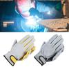 Grey Yellow Welding Gloves Heat-Resistant Work Gloves Tool Anti-cutting Glove  Workplace