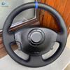 For Renault Megane 2 2003 2004 - 2008 Kangoo 2008 Scenic 2 2003-2009 Car Steering Wheel Cover Trim Black Leather with Blue