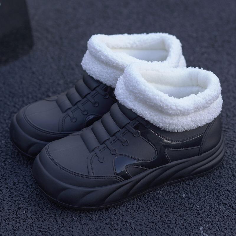 Low-top Women's Rain Shoes Non-slip and Waterproof Fashion Kitchen Rain Shoes Women's Rubber Shoes Rain Boots Adult Women's Shoes Inner Height