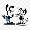 Bendy And The Ink Machine Oswald The Lucky Rabbit Iron On Heat Transfer Printing Vinyl Patches Sticker for Clothes DIY Appliques Washable Patches