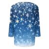 Women's T Shirt CHristmas Print 3/4 Sleeve Daily Weekend Fashion Basic V- Neck Regular Top