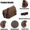 Casual Canvas Crossbody Bag for Men, Trendy Everyday Messenger Shoulder Bag In Coffee Tone