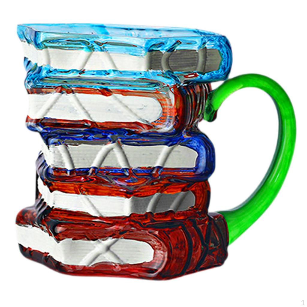 Books Stack Coffee Cup Accessories Colorful Reading Bookish Items Supplies for Book Lovers Writer