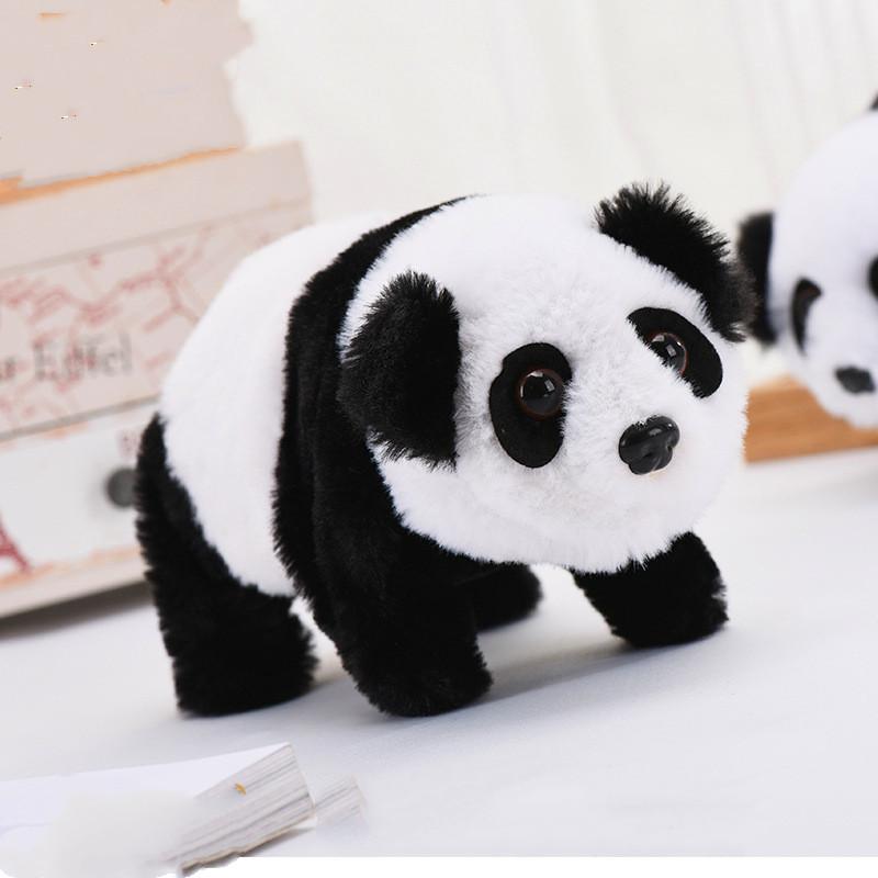 Cute Panda Pet Walking Singing Toy Plush Stuffed with Battery Control Birthday Gift for Boys Girls Electronic Plush Toys