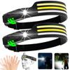 30W Sensor Headlamp COB LED Head Lamp Flashlight USB Rechargeable Head Torch 5 Lighting Modes Head Light with Built-in Battery