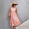 2022 Spring/Summer European and American Women's Loose Casual Halter Neck Dress.