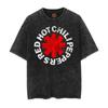 Trend Washed Vintage Cotton Tshirt RED HOT CHILI PEPPERS T-shirt Men Women Hip Hop T Shirt Oversized Streetwear Short Sleeve Tee