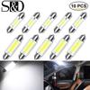 10pcs C5W C10W LED COB Lamps Led Bulbs Festoon 31mm 36mm 39mm 41mm Car Interior Dome License Plate Interior Reading Light Auto Lamp 12V 6000K White