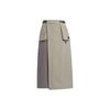 City Escape Cargo Skirt Color Block Logo Split Sports Midi Skirt Women Skirts Pebble-Grey JE8585