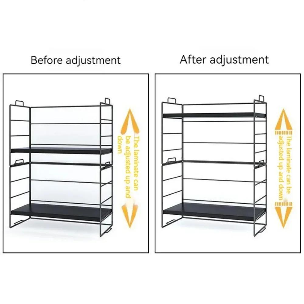 Desktop Bookshelf Organizer Multi-Layer Storage Rack Wooden Flower Shelf Kitchen Organizer Save Space Bedroom Makeup Stand Rack