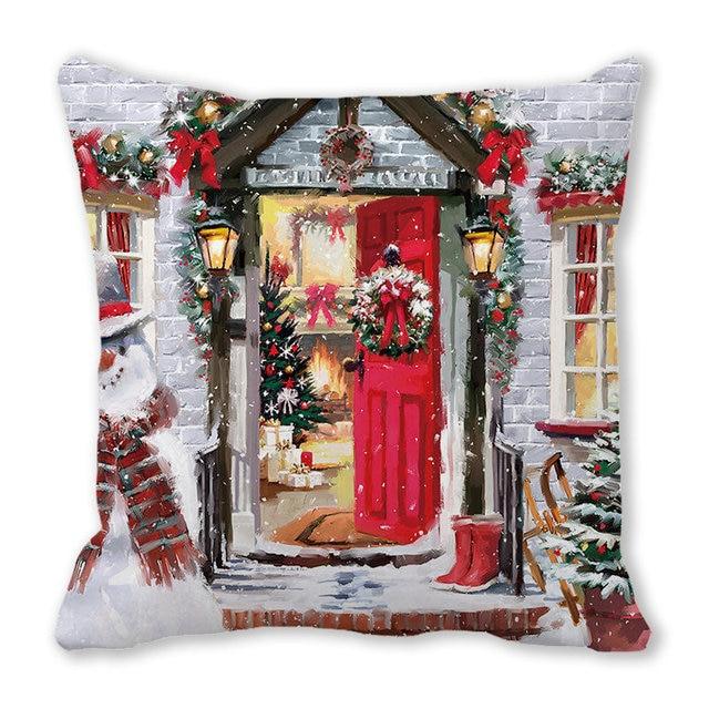Christmas Ornament Navidad Noel Xmas Gifts Christmas Cushion Cover Merry Christmas Decorations for Home