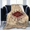 Ai Weier Extra Soft I Like Exercise Marauders Map Throw Blankets, Sherpa Flannel Travel Blanket Throw Wearable Blankets, Large
