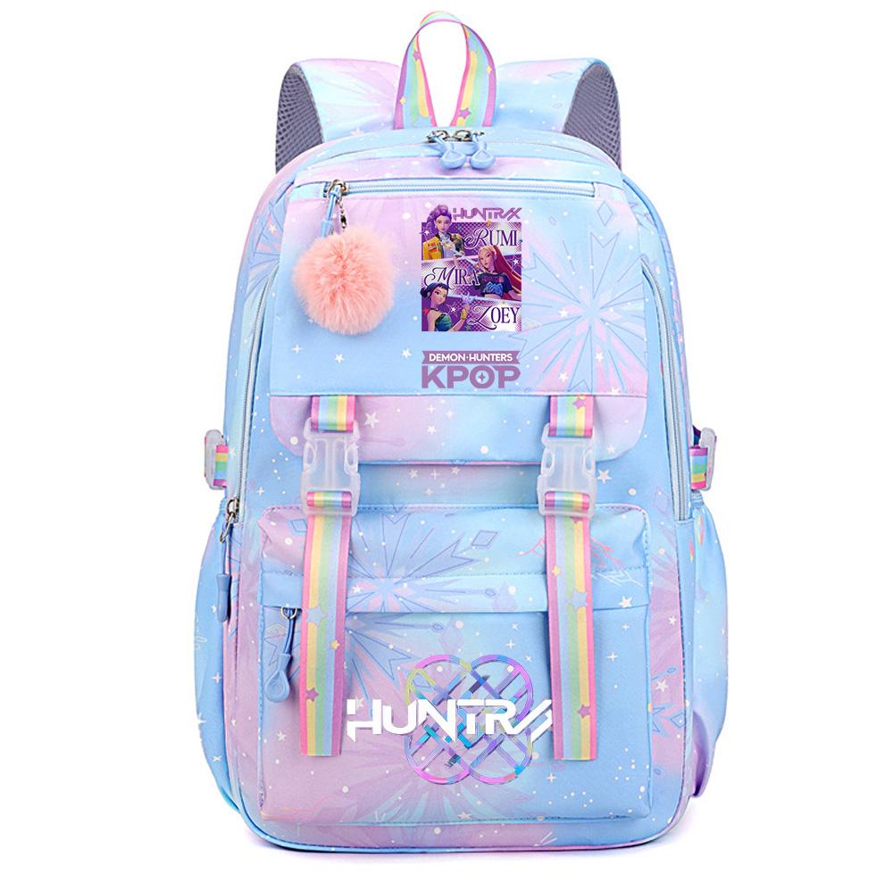 Cute Anime K-Pop Demon Hunters Printed Large Capacity Waterproof Backpack Teenger Student Girl Boy Schoolbag Bookbag Women Travel Bag Rucksak