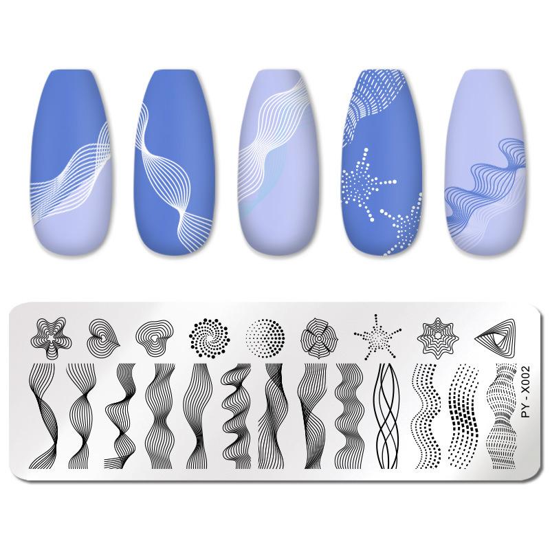 1PC Stainless Steel Printing Nail Stamping Plates Manicure Leaves Maple Template Mold Xmas Snowflakes Nail Art DIY Decorations