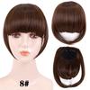 Fringe Bangs Synthetic Hair Extensions Clip In Bangs 6 Inch Short Straight Hairpiece Front Neat Bang Two Side Blonde
