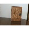 Handmade Leather Journal Diary Celtic Tree of Life Book of Shadow Wicca Vintage