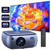 Refurbished SUREWHEEL K10 Projector, Native 1080P, 4K Support, 200inch Display, 5G WiFi & Bluetooth 5.0, 12000 Lumens