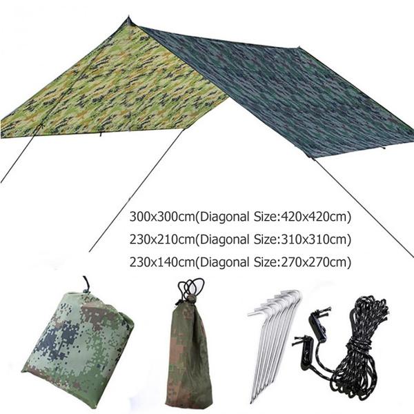Awning Waterproof Tarp Tent Shade Ultralight Garden Canopy Sunshade Outdoor Camping Hammock Rain Fly Beach Sun Shelter