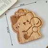 Cartoon Cutting Board Kawaii Wooden Food Board Cinnamon Roll Girl Children Bread Breakfast Plate Fruit Dessert Plate