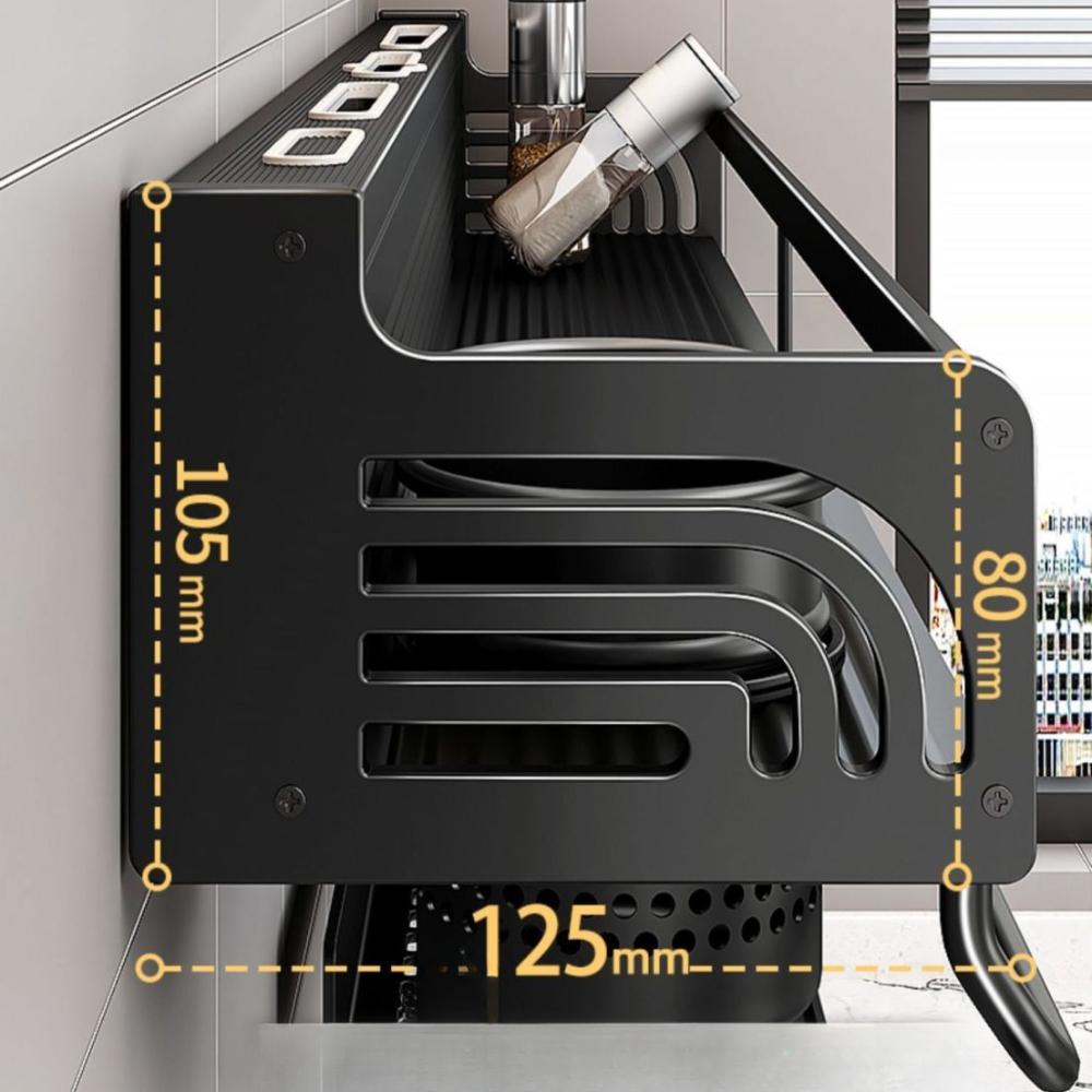 Kitchen Organizer Shelf Wall-mounted Spice Storage Rack Kitchen Knife Holder Wall Seasoning Chopstick Spoon Shovel Storage