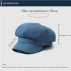 Vintage Octagonal Caps Back Closed Newsboy Cap Fashion Women Denim Beret  Unisex