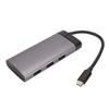 USB C Docking Station 5 In 1 PD Fast Charge 4K HD Easy Connection Dark Gray USB C Splitter for