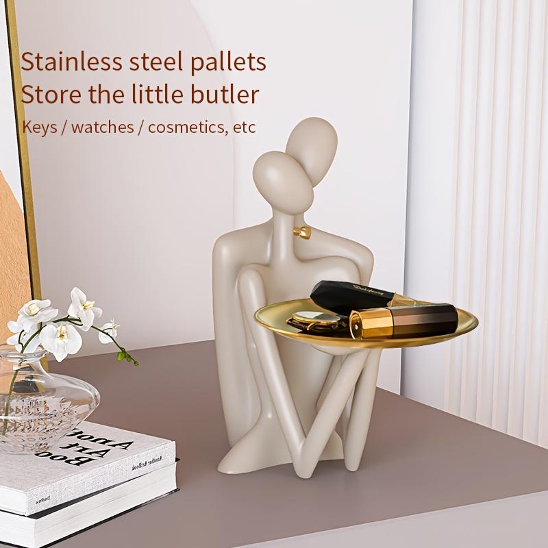 Modern Abstract Couple Figurine Key Tray,Resin Jewelry Holder,Home Decor, Perfect for Entryway, Wedding Gift, and Holiday Celebrations, Entrance