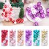 24Pcs Elegant Christmas Decorative Sphere Stylish Hand Painted Christmas Ornament For Christmas Party