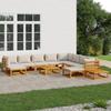 VidaXL Garden Lounge Set with Cushions 12 Pcs, Sofas with Backrest, Furniture Set with Coffee Table Patio Terrace, 3155295