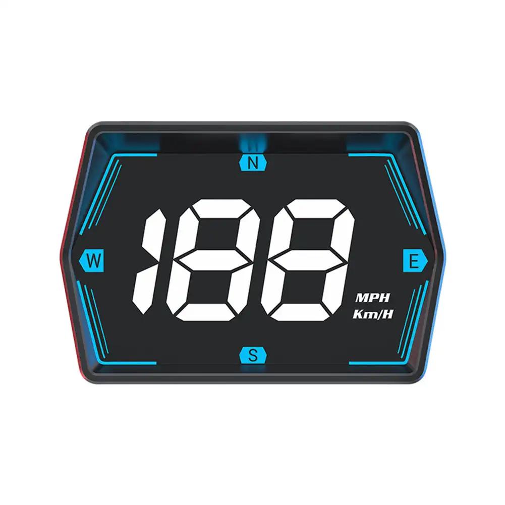Universal Car HUD Digital GPS Speedometer Head Up Display MPH Overspeed Alarm Multifunctional Speedometer Compass HD Display