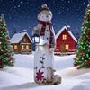 Christmas Snowman Figurine with Lantern Resin Snowman Statue Art Decor Outdoor Christmas Snowman Door Greeter for Yard Garden Decor