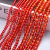 Beads Natural Stone Red Carnelian Agate DIY 4/6/8mm 60/50/40Pcs For Jewelry Making Bracelets Round Loose Beads