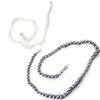 [L2671] - 2 Ivory Gray 'Perla' Necklaces (6 Mm) - 45 Cm
