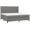 VidaXL Slatted Bed Base with Mattress and LEDs, Upholstered Bed with Headboard, Double Bed, Adult Bedroom Bed, 3134742