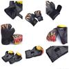 Kids Boxing Gloves Children Punch PU Leather Portable Exercise Mitts Boys Girls Train Glove Hand Protector Black