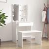 VidaXL Vanity Set with LED Cosmetic Table Makeup Dressing Table Jewelry Table Bedroom White Wood 3114131