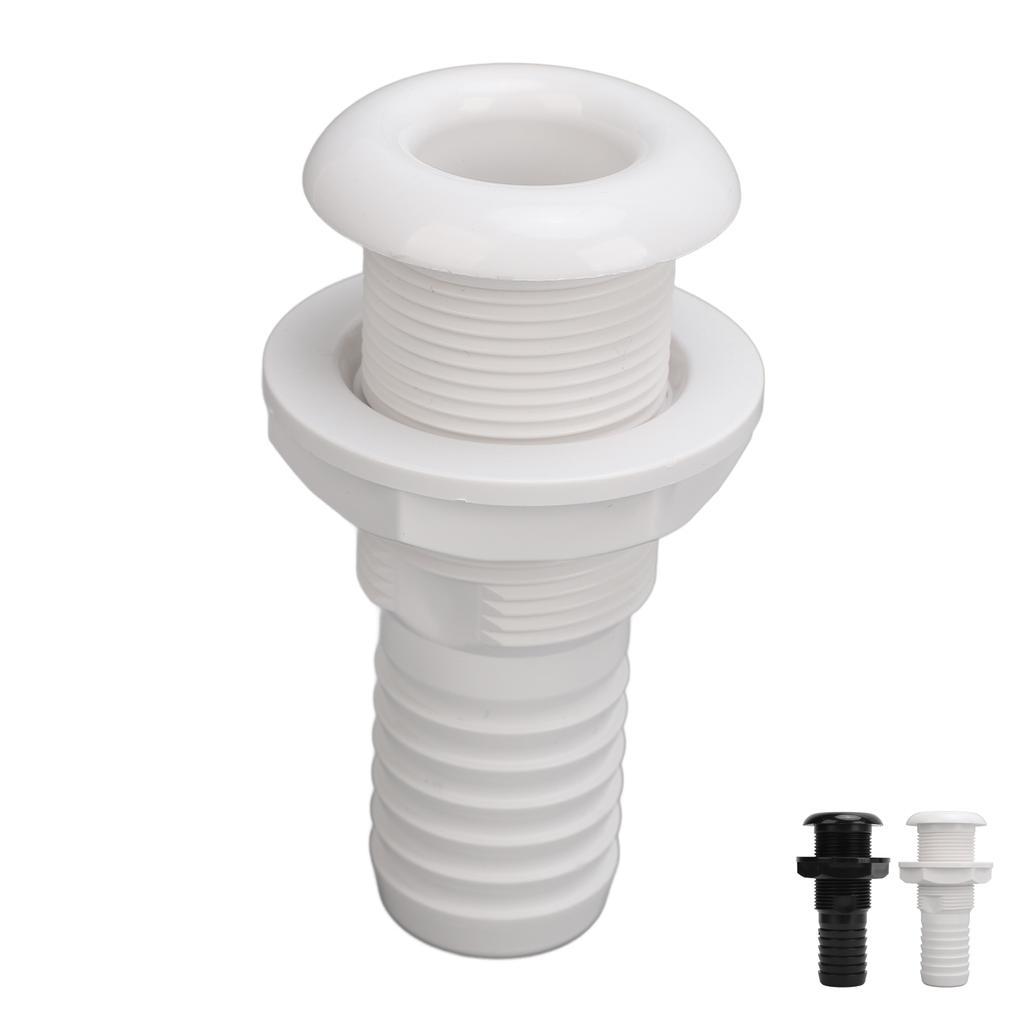 Boat Through Hull Connector 29mm Outlet Smooth Drainage Straight Drain Outlet Fittings Boat Plumbing