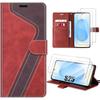 Protective Case - BOOLING - for Samsung Galaxy S25 - Shockproof - Red - 2 Tempered Glasses