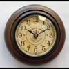 Handicrafts Vintage Look Wooden Wall Clock Brown, 6 Inch