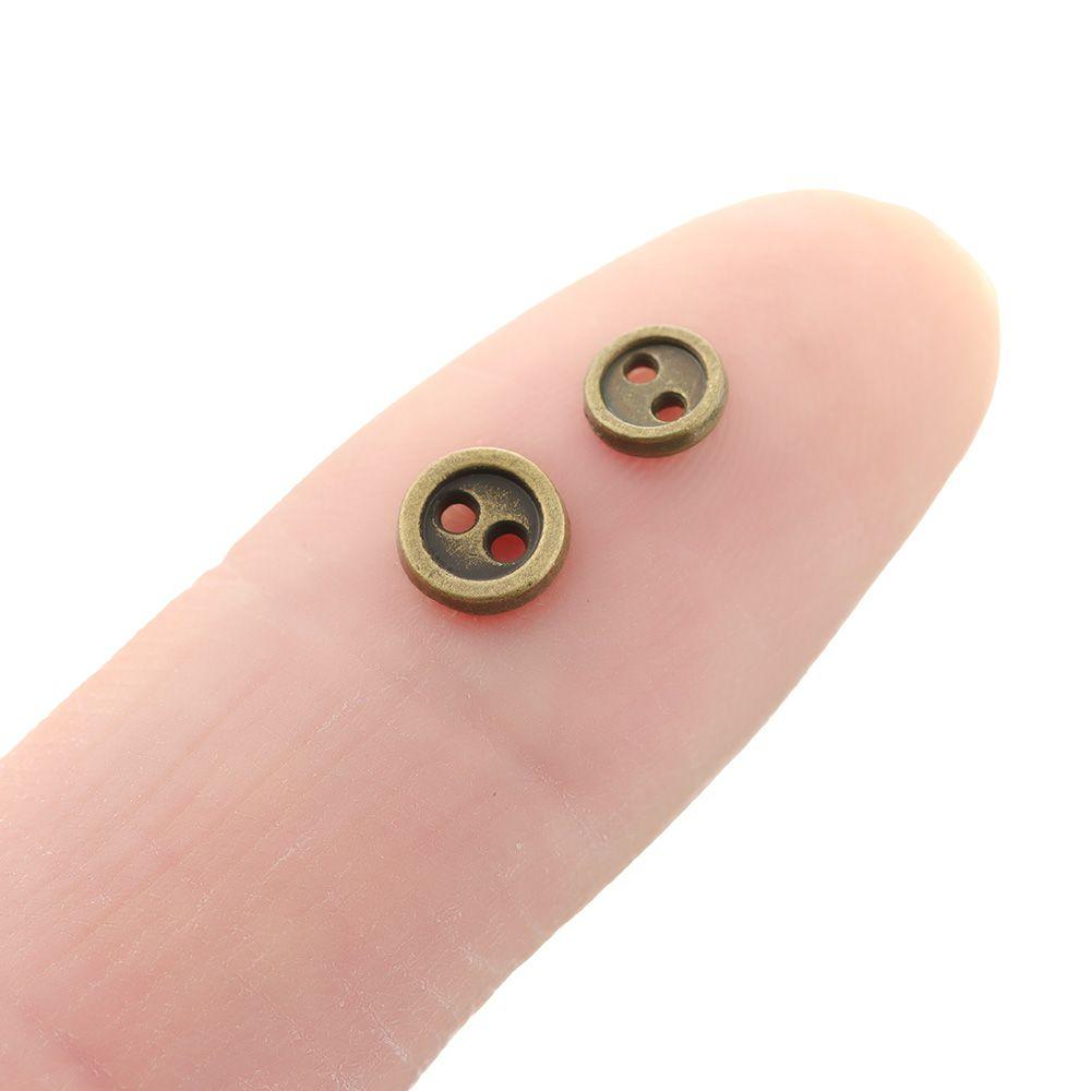 Two Holes Accessories Mini Metal Buttons Clothing Sewing Craft DIY Doll Clothes Dolls Strap Buckles