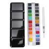 Watercolor Paint Portable Bright Color Watercolor Pigment Set Paint Supplies with Box24 Colors